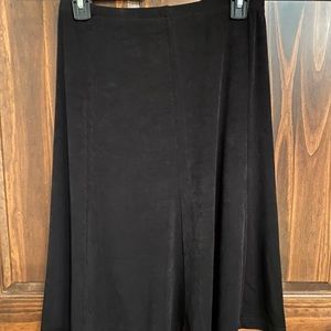 Vintage Black Skirt Elastic Waist Size Large